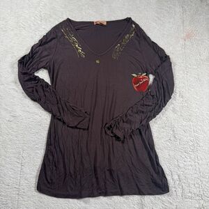 NWT Apple Bottoms Vintage Y2K Women’s Brown Flowy Blouse